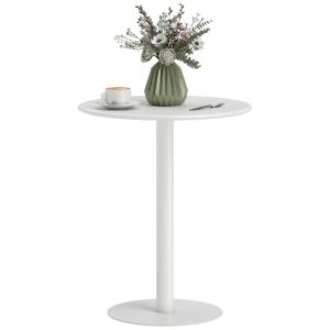 Runt Matbord för 2 Personer för Inomhus- och Utomhusbruk i Modern Design Hållbar och Stabil Vit Stål för Kök och Altan samt Terrass