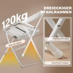 Klappstolar 6 pack Vit Plast och Stål för Event och Trädgård Hopfällbara Extrastolar med Dräneringshål Robusta och Lätta att Bära