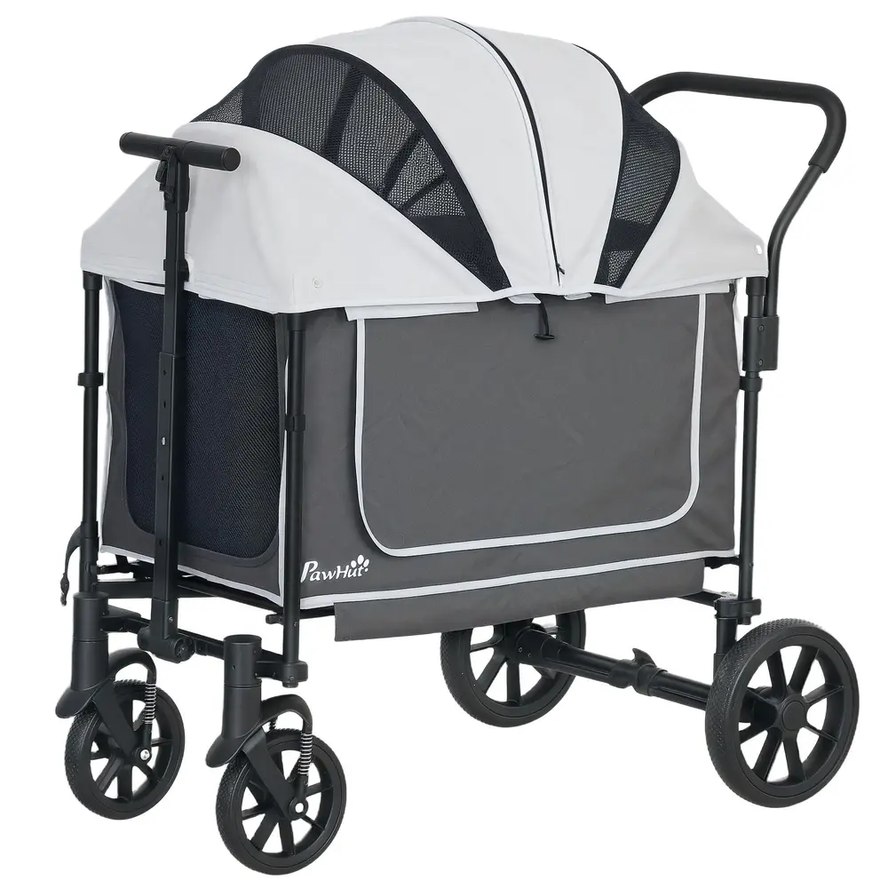 Hundvagn Dog Buggy Hopfällbar för Hundar 110x65x102 cm