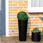 Konstgjorda Växter Buxbom Grön av PEVA och Plast för Inomhusbruk Set med 2 UV-Beständig Krukväxt med Kruka 60 cm