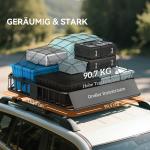 Takkorg för Bil och Taklastbärare med Vindavvisare för Bagage och Transport Hållbar och Stabil Svart Stål upp till 90.7 kg för Tak