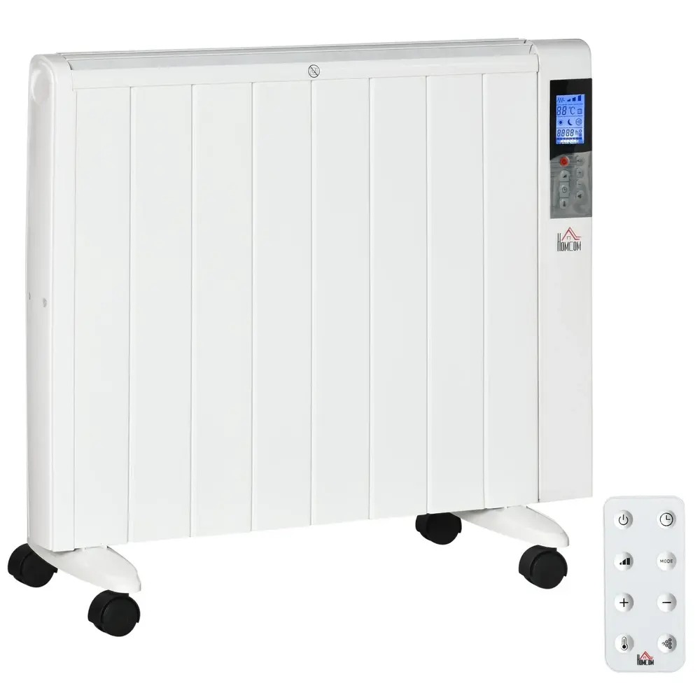 Elektrisk Värme Element med Hjul 75 x 7,5 x 58,5 Cm