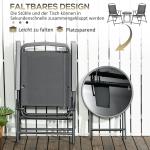 Trädgårdsmöbler Bistroset med Bord och Stolar Mörkgrå av Metall för Balkong och Terrass Hopfällbart Möbelset 3-Delar