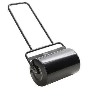 Gräsmattrulle med U-Handtag 32 Cm Diameter 38 L Vatten eller 62 Kg Sand Metall Svart 57 X 32,5 X 107 Cm