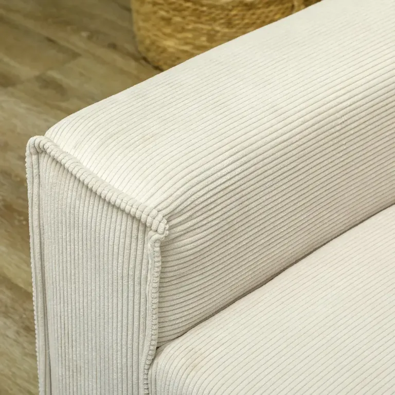 3-Sits Soffa med Armstöd Krämvit 193 x 77 x 80 cm
