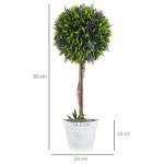 Konstgjord Cypress Plant Set Grön av Plast för Inomhus och Utomhusdekoration Konstgjord Krukväxt i Kruka 90 cm