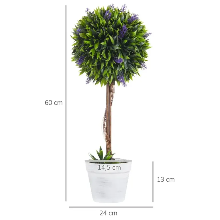 Konstgjorda Lavendelväxter i Kruka 2-Pack Lila, Grön
