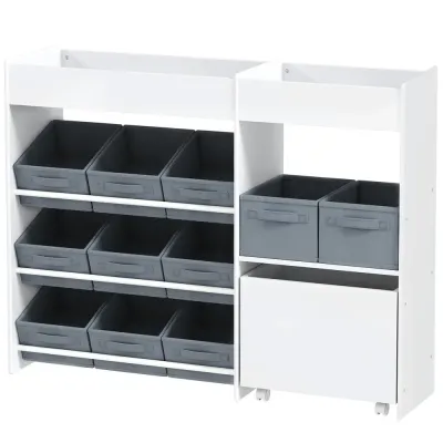 Barnhylla Leksaksförvaring Vit av Trä 105 x 30 x 80 cm