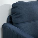 Soffa Loveseat Mörkblå av Tyg med Linnelook och Stål för Vardagsrum 2-Sits Stoppad Soffa 135 x 67 x 78 cm