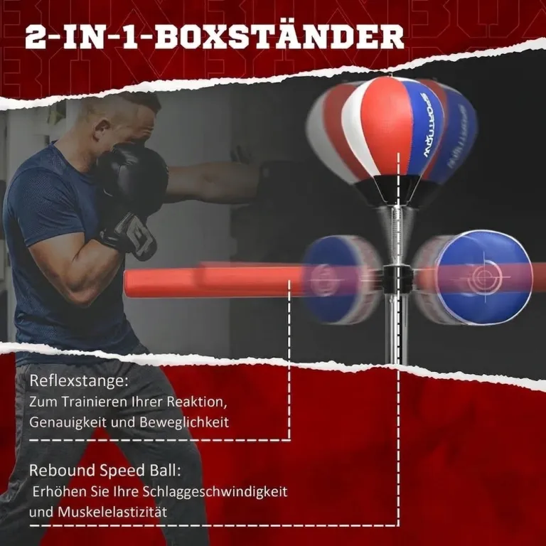 Boxningsställning med Speedball & Reflexstång