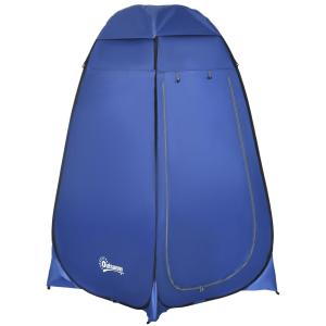 Pop-up Toalett- och Duschtält, Portabelt Omklädningsrum för Camping, Smidigt Insynsskydd med Väska, Mörkblå, 120 x 120 x 190 cm