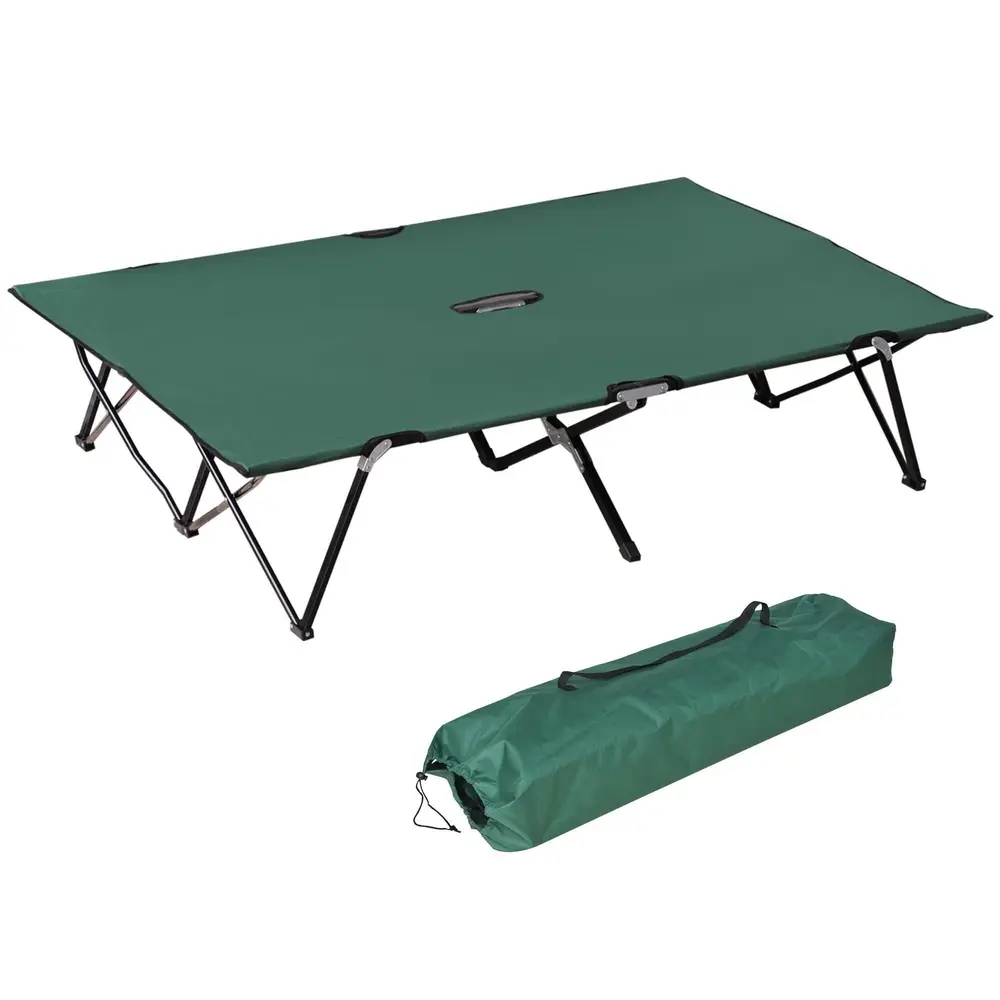 Dubbel Campingsäng Hopfällbar Tältsäng 193 x 125 x 40 Cm