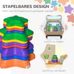 Balansstenar för Barn 5-Pack, Roliga Trampstenar i Plast, Främjar Balans och Koordination, Flerfärgad, 80 kg