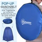 Pop-up Toalett- och Duschtält, Portabelt Omklädningsrum för Camping, Smidigt Insynsskydd med Väska, Mörkblå, 120 x 120 x 190 cm