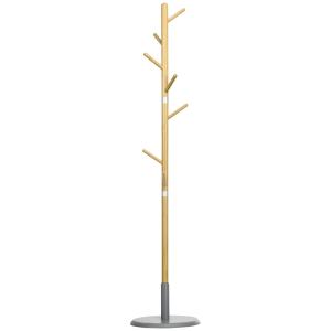 Klädställ Fristående Klädhängare Svart av Metall för Hallar och Entréer med 8 Klädkrokar för Jackor och Hattar Snygg Design 176 cm