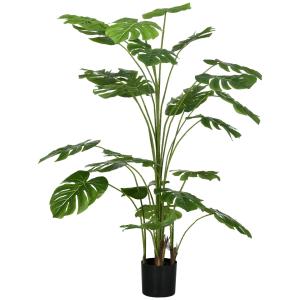 Konstgjord Växt Monstera Grön av Plast för Inomhusbruk Konstträd med 24 Grenar 180 cm