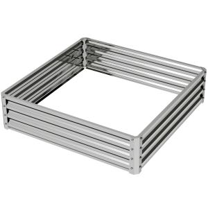 Planteringskärl med Stålkåpa, Silver, 120x120x30 cm