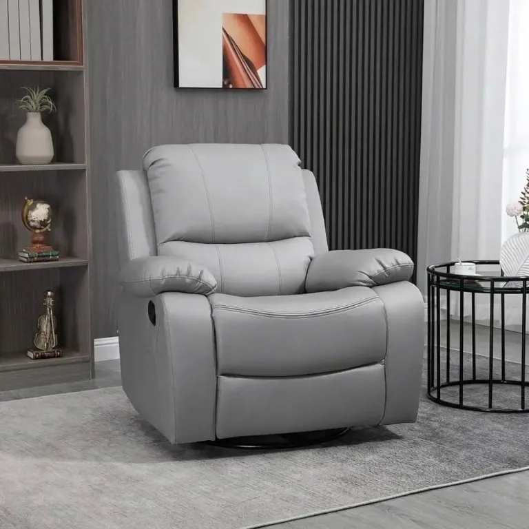 Snurrbar TV-Fåtölj med Fotstöd Relaxstol i 72 x 71 x 60 cm