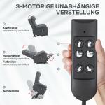 Elektrisk Vilstol med Massagefunktion och Stående Funktion i Metall och Tyg, Grå