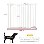 Hundgrind/Husdjursgrind, Metall och Plast, Vit, 74–80/87–94 cm