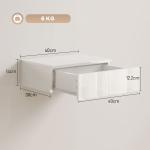 Sängbord Väggmonterade 2 Pack Vit Spånskiva för Sovrum Vägghängda Nattduksbord med Låda Svävande Design och Modern Look