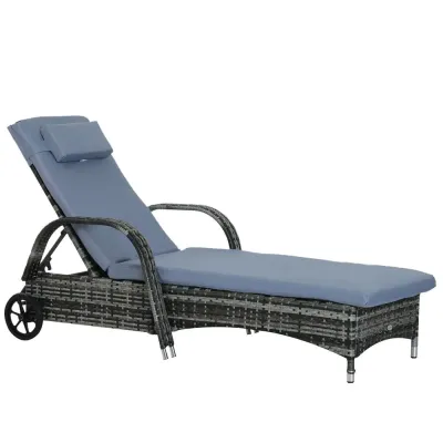 Mobil Solsäng i Konstrotting Solstol 200 x 73 x 30-103 cm