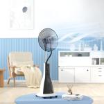 Vattenkylningsfläkt Stativfläkt med Spraydimma Vit av Plast för Hem ve Kontor Oscillerande Fläkt med Timer 90 W 125 cm