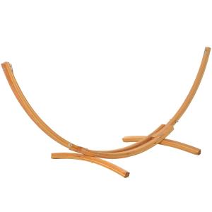 Stabilt Hängmattestativ i Furu, Robust Ställning för Hängmatta, Väderbeständig Träram för Trädgården, Natur, 325 x 120 x 118 cm, 120 kg