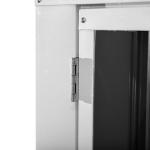 Låsbar Förvaringsbox för 2 Soptunnor, Stål, Svart, 178,5 x 104,5 x 128,5 cm