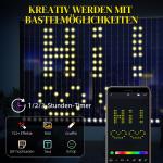 Ljusslinga Ljusridå med 400 LED Varmvit av Plast och Koppar för Fest och Jul Gardin med Musiksynkronisering 3 x 3 m