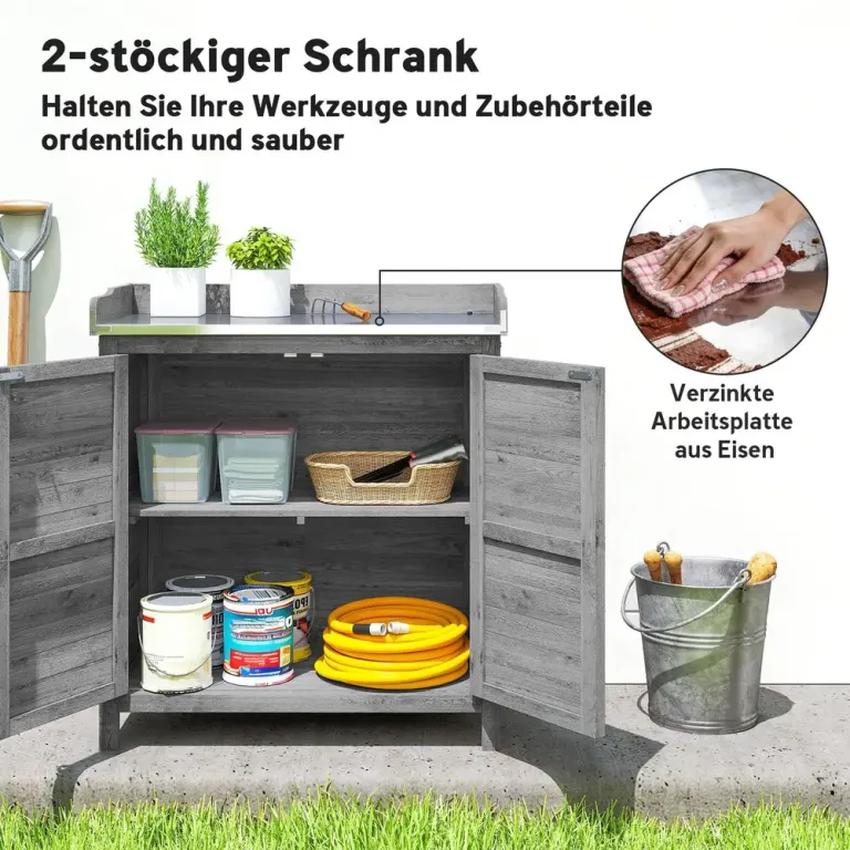 Planteringsbord Odlingsbänk i Trä med Arbetsyta