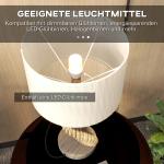Bordslampa Sänglampa Krämvit av Metall och Linne för Sovrum USB Uppladdningsbar LED Lampa E27 30 x 30 x 55 cm