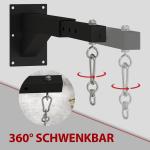 Boxningssäckhållare Väggfäste Svart av Stål för Boxningssäck Justerbar Boxhållare för Fitness och Träning