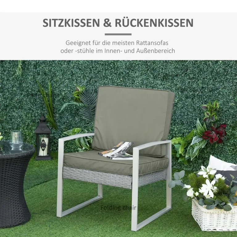 Stolsdynor 2-Pack med Dragkedja 56 X 52 cm, Mörkgrå