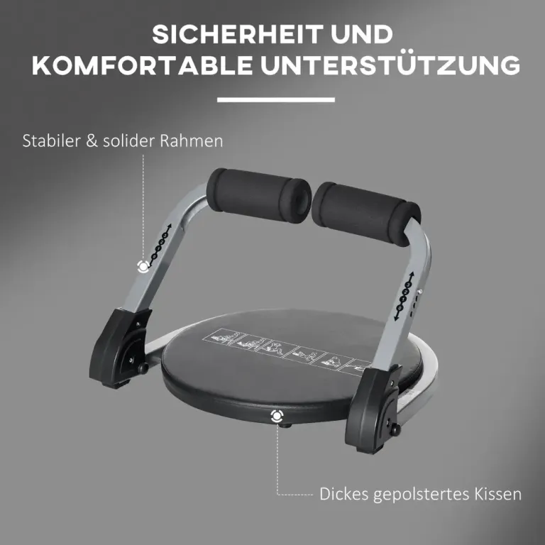 Hopfällbar Magtränare Träningsbänk 55 x 42 x 11-32 cm