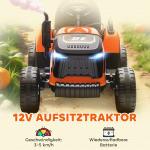 Elektrisk Åktraktor med Fjärrkontroll och Mjukstart för Barn 3-8 År, Orange