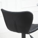 Barstolar i Retro-Design 2-Pack, Snurrbara Köksstolar i Konstläder, Justerbar Höjd för Bar och Kök, Svart, 47 x 51,5 x 89-109 cm