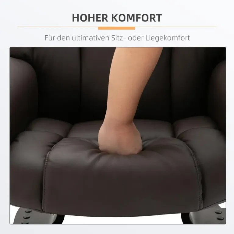 Ergonomisk Kontorsstol med Nackstöd 65 x 64 x 114-122 cm