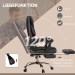 Kontorsstol Skrivbordsstol Svart av Tyg och Metall för Kontor Ergonomisk och Höjdjusterbar Chefsstol 120 kg