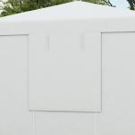 Ersättningstak Paviljongtak Vit av Polyester för Lusthus Vattentätt Set med 2 Sidoväggar Väderbeständig