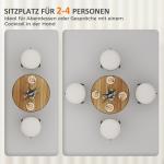 Runt Matbord i Eklook, Kompakt Design för 2-4 Personer, Ek