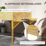 Upphöjd Säng Odlingslåda Natur av Trä för Örter och Blommor Hopfällbar Kall Ram med 12 Avdelare och Fiberduk 122 x 91,5 x 89 cm