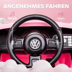 Barnelbil Elbil Rosa av Plast för Barn 3-5 År 12V Fordon med 2,4G Fjärrkontroll och Musik 3-5 km/h