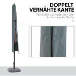 Parasollskydd Skyddsöverdrag Grå av Oxford Polyester för Parasoll Väderbeständigt Fodral med Dragkedja 178 x 25-35 cm