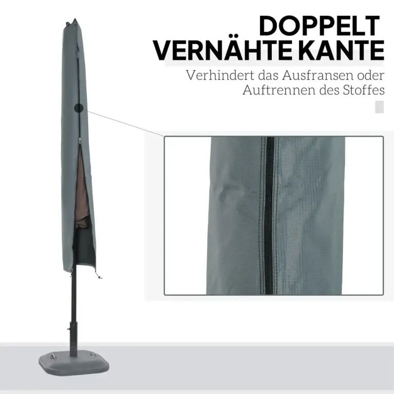Parasollskydd Skyddsöverdrag Grå av Oxford 178 x 25-35 cm