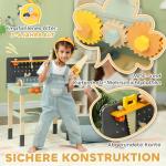 Leksaksverktyg Arbetsbänk Ljusblå av Plast för Barn 3-6 År Verktygsbänk med Skruvmejsel och Tillbehör 58 x 31 x 77,5 cm