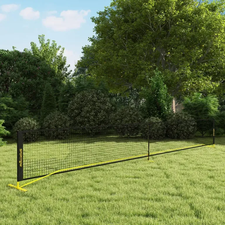 Pickleballnät Bärbart Nät Gul av Metall och Nät 6,7 m