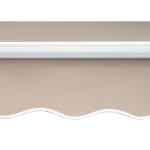 Vikarmsmarkis Solskydd Beige Polyester Aluminium för Balkong och Terrass Väderbeständig Uteplatsmarkis 3 M