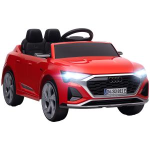 Elbil för Barn Audi Q8 med Fjärrkontroll och Musik samt LED Strålkastare för Lek och Motion Hållbar och Säker Röd Plast 12V 3–5 km/h