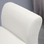 Bänk Sängbänk med Förvaringsutrymme och Armstöd Krämvit av Sammetslen Polyester för Hall och Sovrum Klädd Bänk 111,5 x 41 x 65 cm